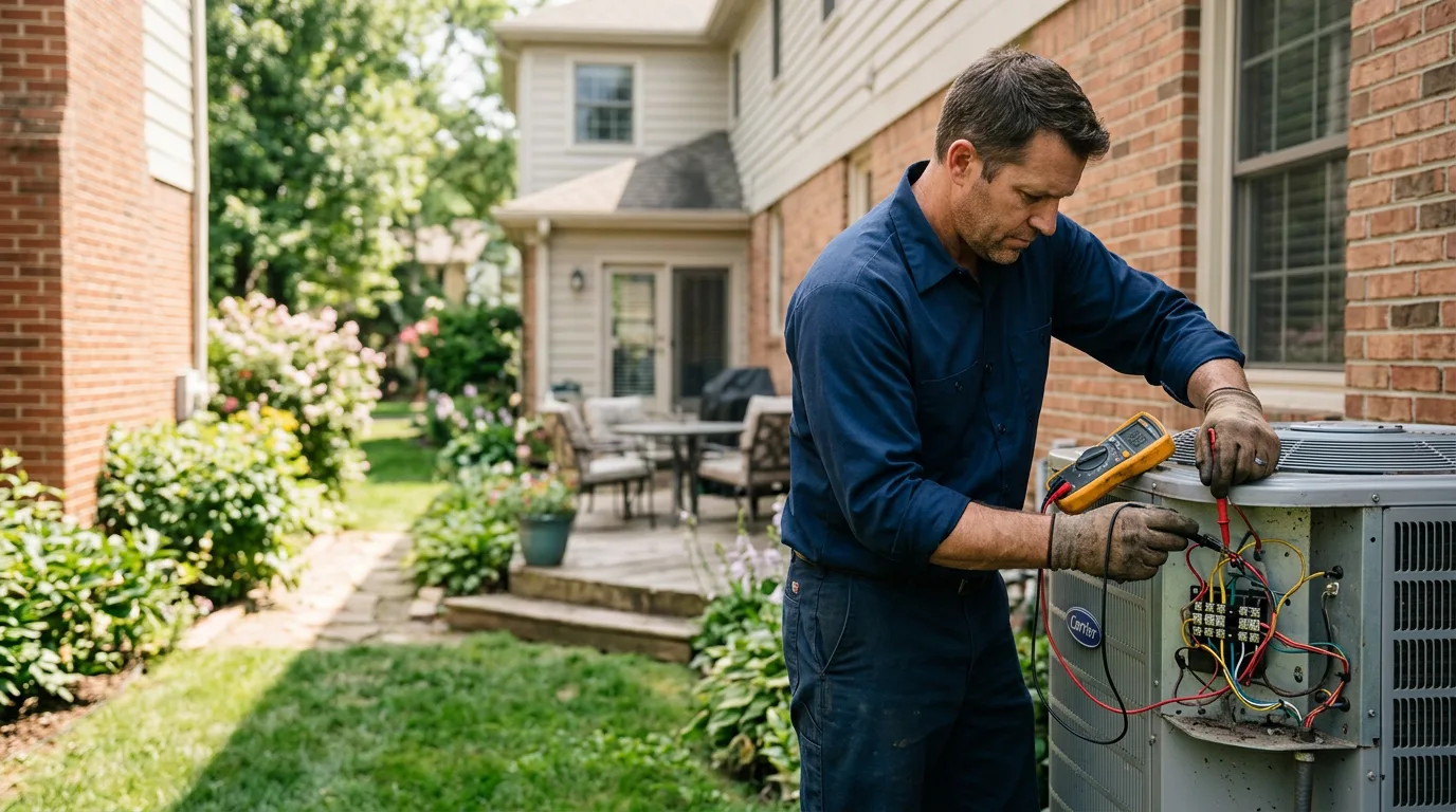 HVAC technician working near Dellroy, OH